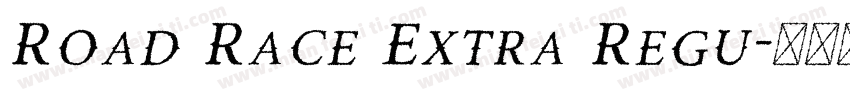 Road Race Extra Regu字体转换